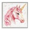 Stupell Industries Pink Unicorn with Paint Splatter Framed Giclee, design by Creative Studio